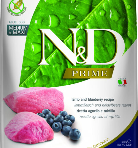 Farmina N&D Prime Medium & Maxi Adult Agnello E Mirtilli 2,5 kg