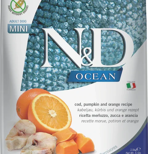 Farmina N&D Ocean Dog Merluzzo Zucca e Arancia Adult Mini 2,5 kg