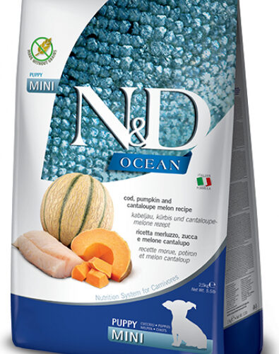 Farmina N&D Ocean Merluzzo, Zucca e Melone Cantalupo Puppy Mini 2,5