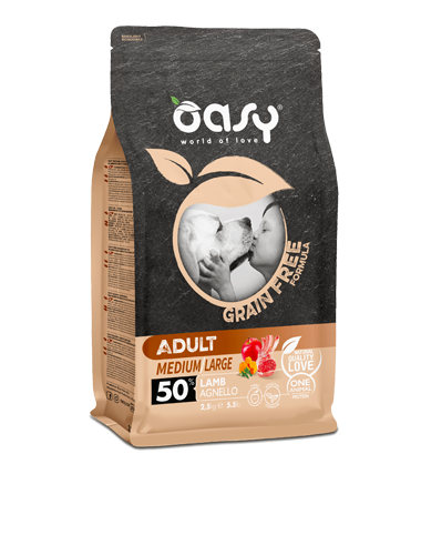 Oasy One Protein Grain Free Adult Medium Large Agnello 12 kg