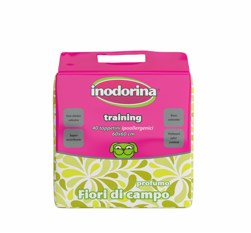 Inodorina 40 tappetini ipoallergenici 60x60 fiori di campo