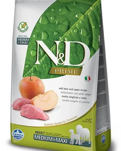 Farmina N&D Prime Dog Adult Medium Maxi Cinghiale E Mela 12 Kg