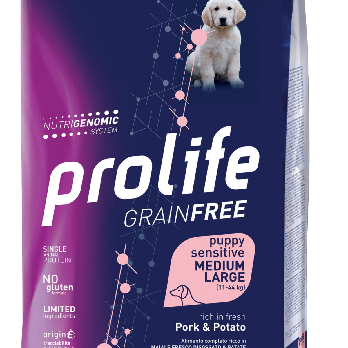 Prolife Grain Free Puppy Sensitive Pork & Potato Medium/Large 10kg