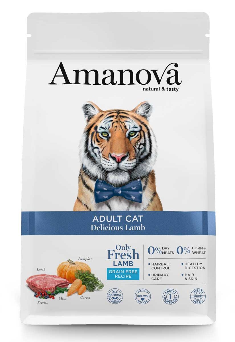 Amanova Adult Cat Delicious Lamb Agnello fresco Grain Free 1,5Kg