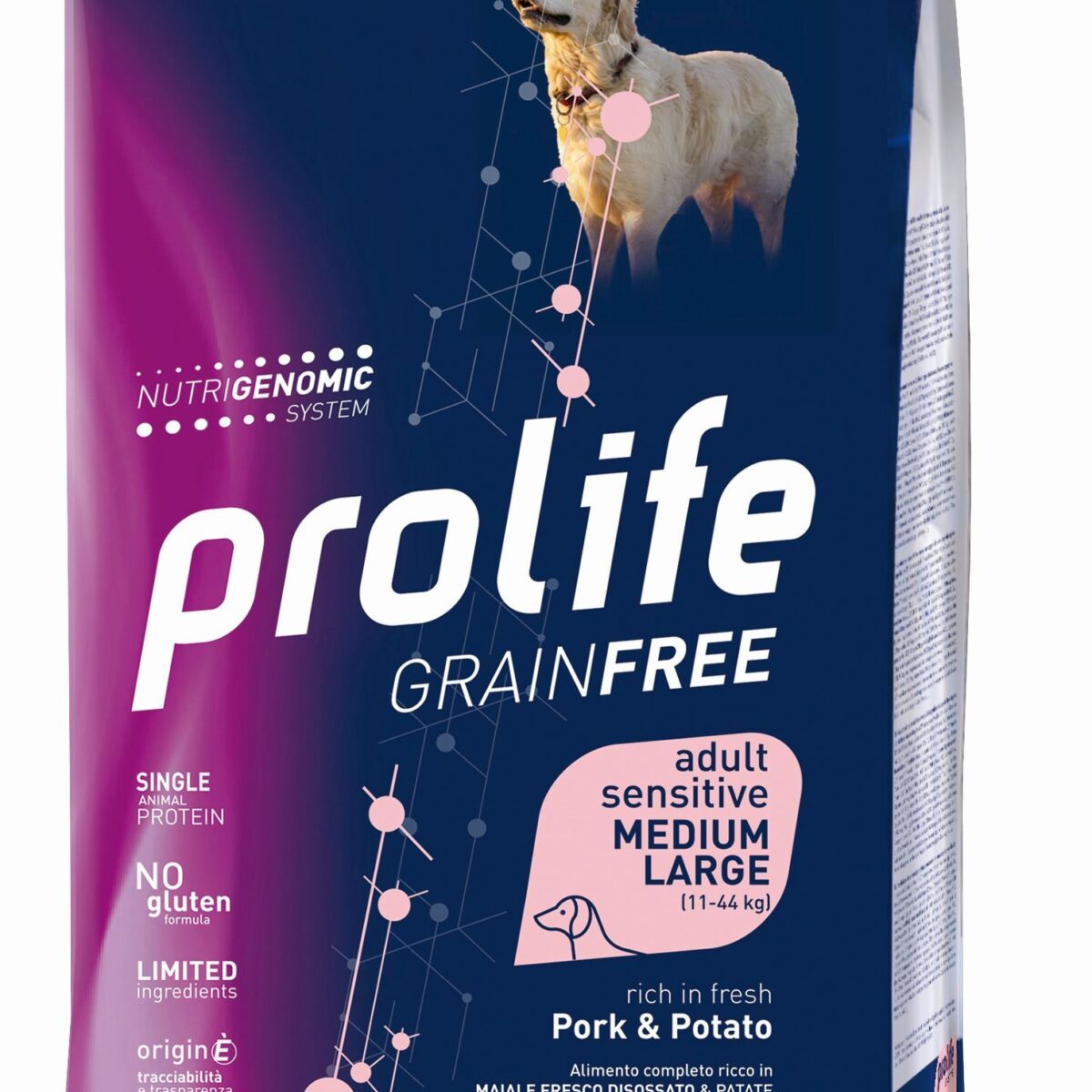 Prolife Grain Free Adult Sensitive Pork & Potato Medium/Large 10kg