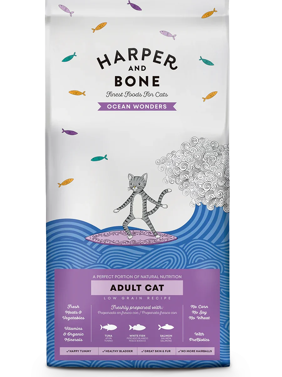 Harper and Bone Adult cat Ocean wonders Tonno, pesce e salmone 2 Kg