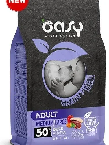 Oasy Grain Free Adult Medium/Large Anatra 12 Kg