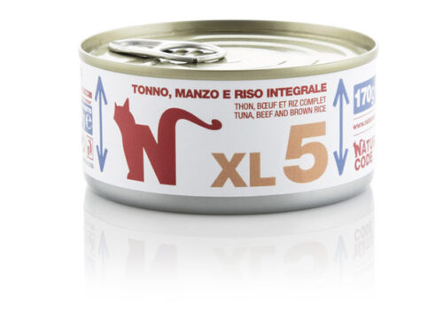 Natural Code XL5 Tonno, Manzo e Riso Integrale 170gr