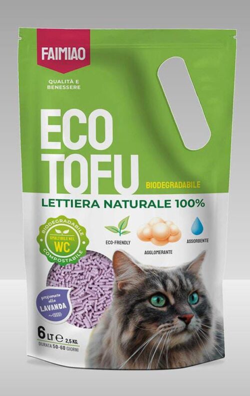 Eco Tofu Lettiera Agglomerante Lavanda 6 Lt