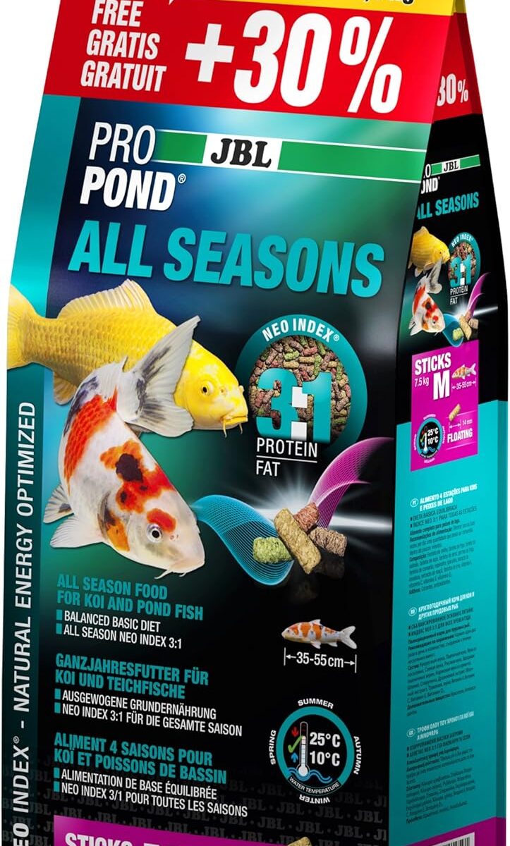 JBL ProPond All Seasons Mangime per Carpe Koi e Pesci da Laghetto 7,5kg