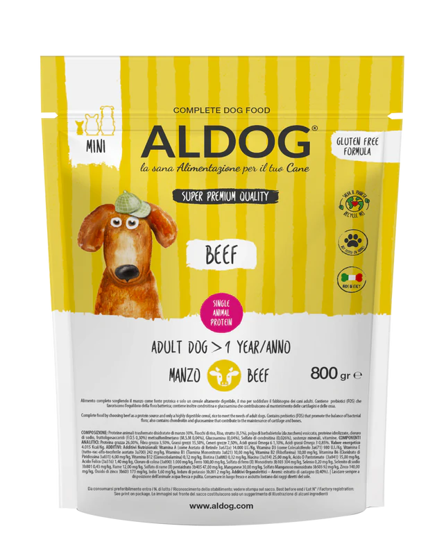 Aldog Mini Beef  Gluten Free 800gr