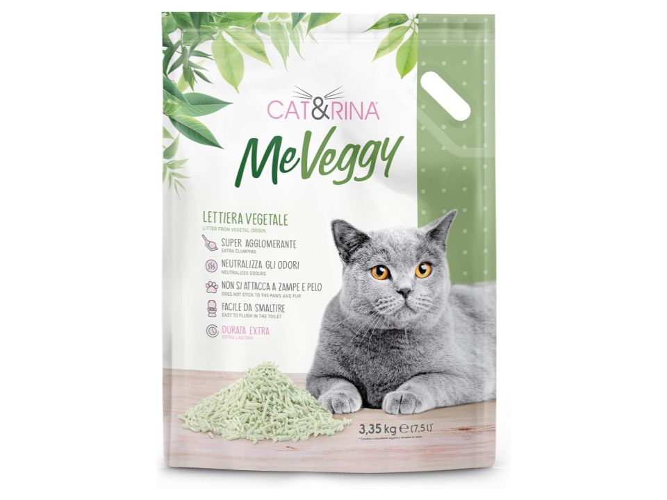 Cat&Rina MeVeggy Lettiera Vegetale per Gatti 7,5 Litri