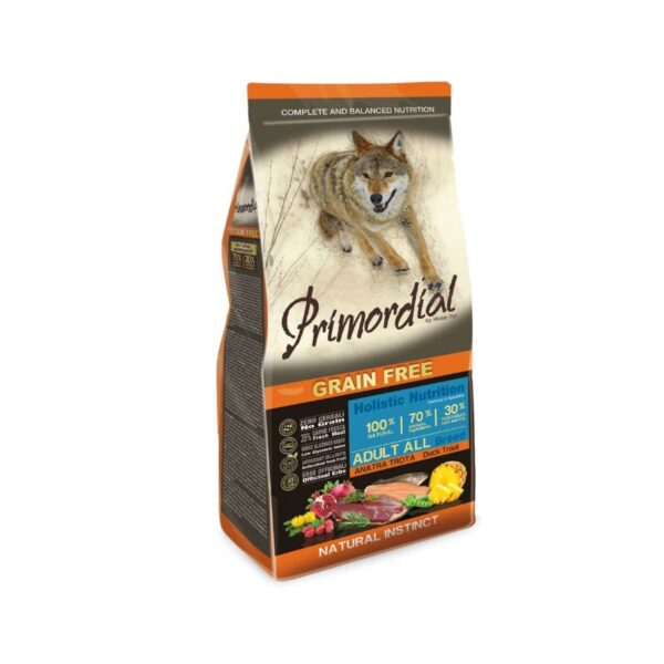 Primordial Dog Holistic Grain Free Adult Anatra e Trota 12kg