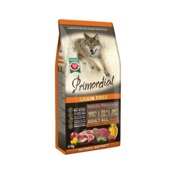 Primordial Dog Holistic Grain Free Adult Cinghiale e Agnello 12kg